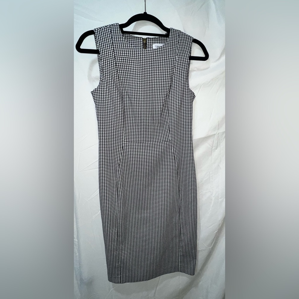 Elegant Black and White Checkered Dress